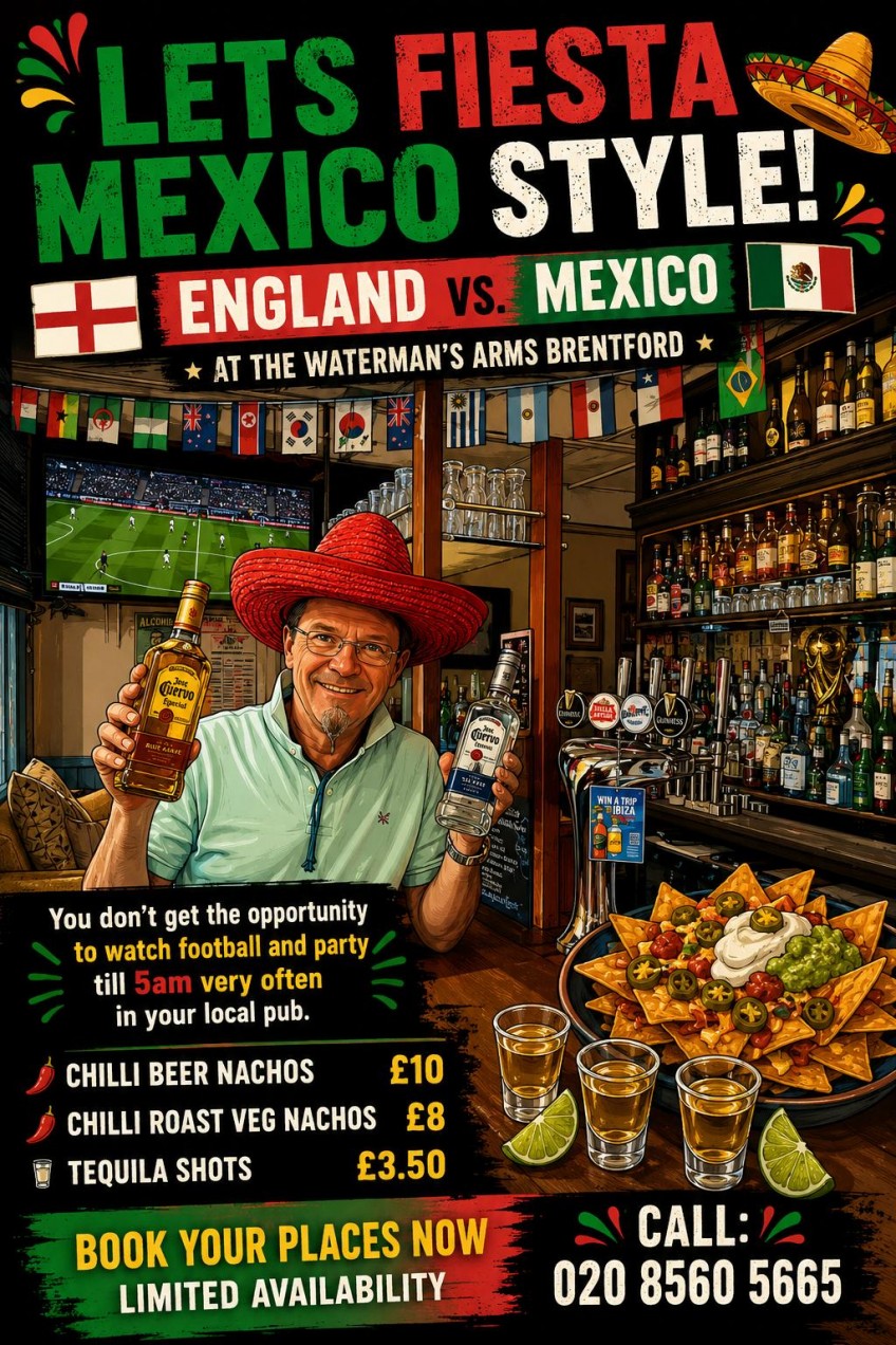Let’s Fiesta Mexico Style! At the Waterman’s Arms Brentford